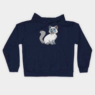 Cute Fluffy Himalayan Cat Kids Hoodie